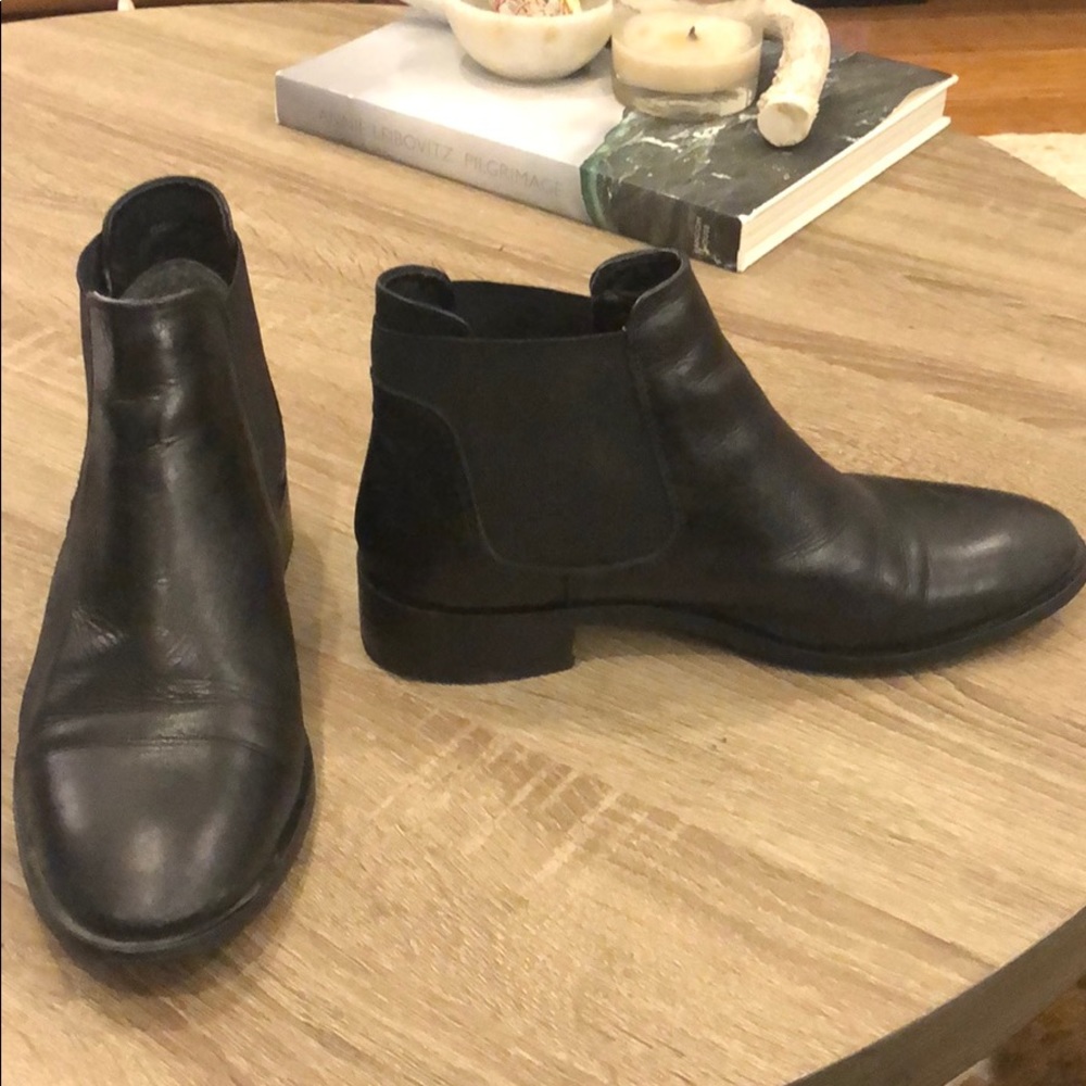 Topshop Chelsea Boots - black Leather